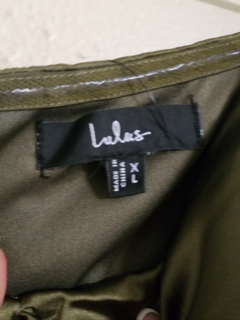 Lulus Memorable Entrance Olive Green Strapless Satin Maxi Dress XL Wedding Party - Picture 9 of 9